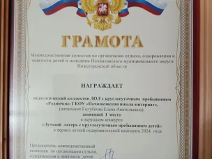 Лучший лагерь с круглосуточным пребыванием детей