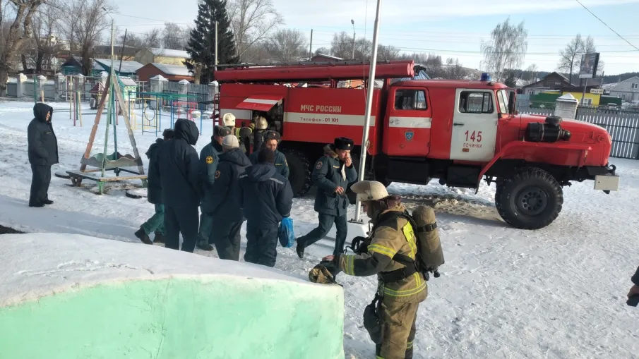 Учебная пожарная эвакуация в школе.